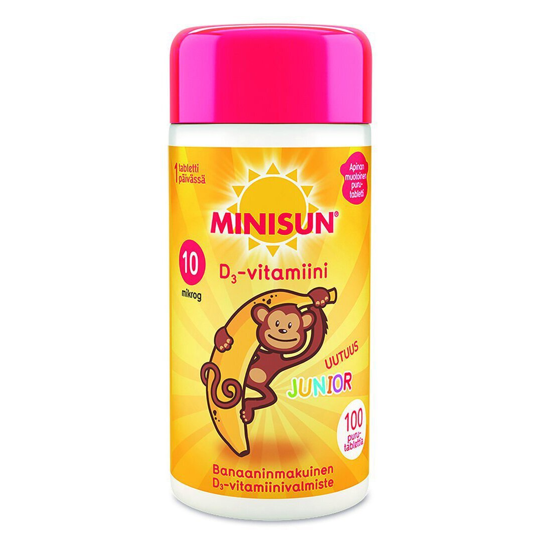 MINISUN D-VITAMIINI 10 MIKROG JUNIOR APINA 100 tabl