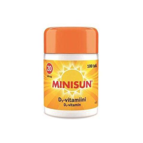 MINISUN D-VITAMIINI 20 MIKROG 100/300 tabl