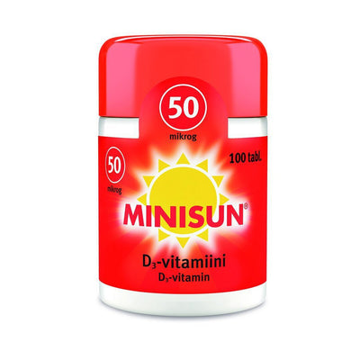 MINISUN D-VITAMIINI 50 MIKROG 100 tabl