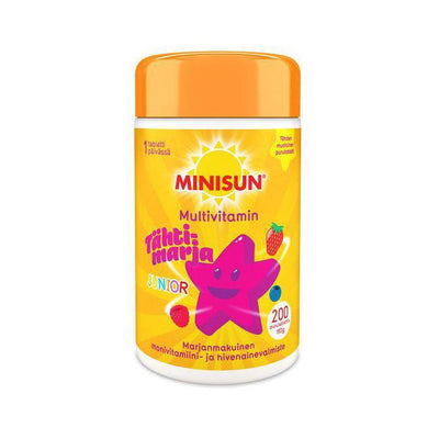 MINISUN MULTIVITAMIN JUNIOR TÄHTIMARJA 200 tabl