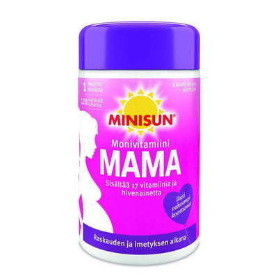 MINISUN MULTIVITAMIN MAMA 120 tabl + Minisun drops D-vitamiinitipat kaupan päälle