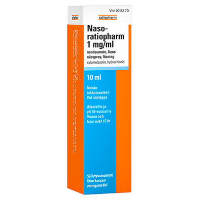 Naso-ratiopharm 1 mg/ml nenäsumute 10 ml
