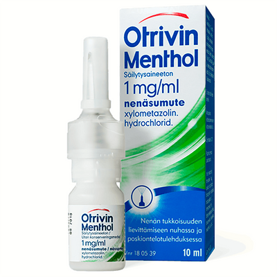 Otrivin Menthol säilytysaineeton 1 mg/ml -nenäsumute 10 ml