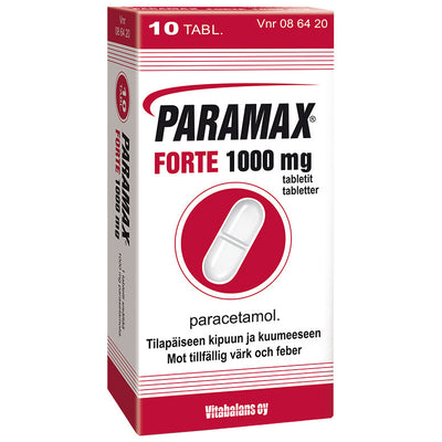 Paramax Forte  1000 mg -tabletit eri kokoja