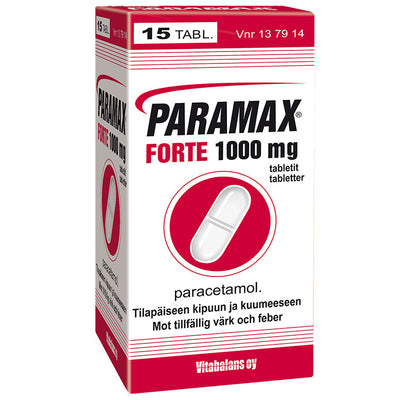 Paramax Forte  1000 mg -tabletit eri kokoja
