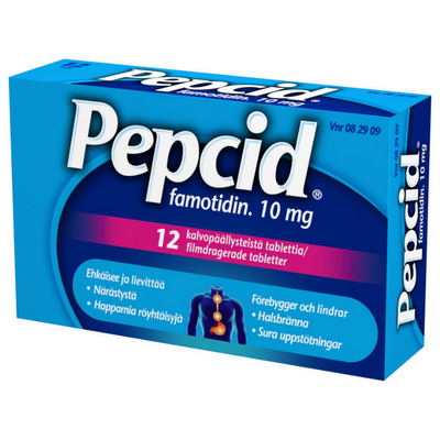 Pepcid 10 mg -tabletit eri kokoja