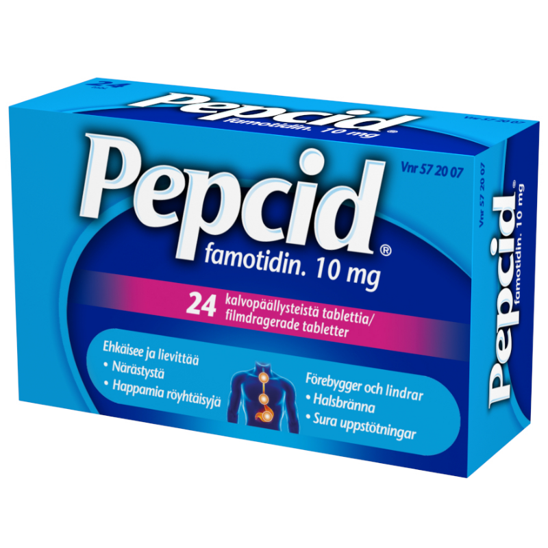 Pepcid 10 mg -tabletit eri kokoja
