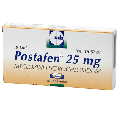 POSTAFEN  25 mg -matkapahoinvointilääke 10 tablettia