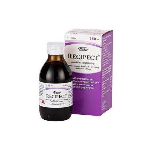 RECIPECT 0,958/20 mg/ml yskänlääke 150 ml – Apteekkiplus.fi