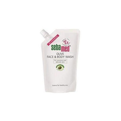 SEBAMED OLIVE FACE & BODY WASH -pesuneste 1000 ml täyttöpussi