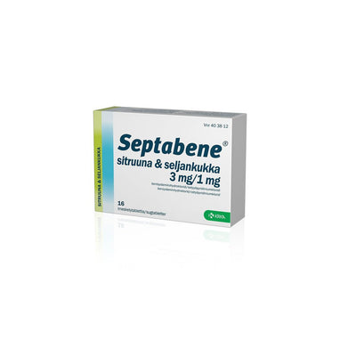 Septabene Sitruuna & seljankukka  3/1 mg imeskelytabletti