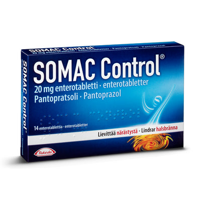 SOMAC CONTROL 20 mg tabletti närästyksen hoitoon -eri kokoja