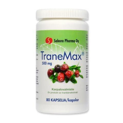 TraneMax karpalovalmiste 500 mg kapseli 80 kpl huom päiväys 7/2024