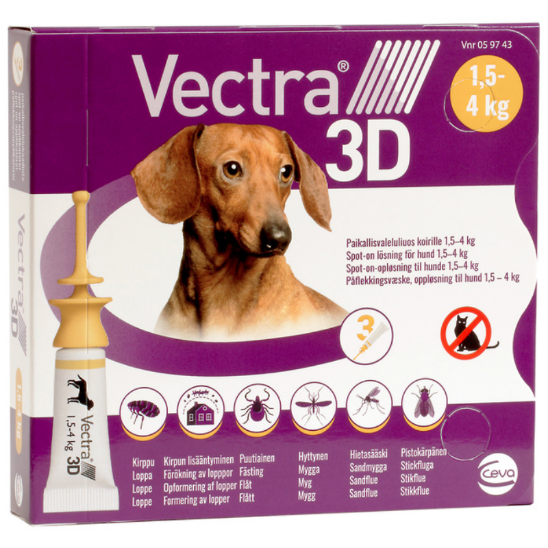 Vectra 3D paikallisvaleluliuos koirille