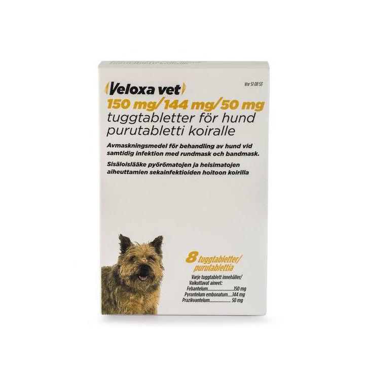 VELOXA VET 150/144/50 mg matolääke koirille 2/8 tablettia