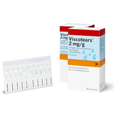VISCOTEARS 2 mg/g silmägeeli -eri kokoja