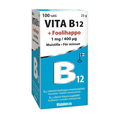 Vita-B12 + Foolihappo 100 kpl