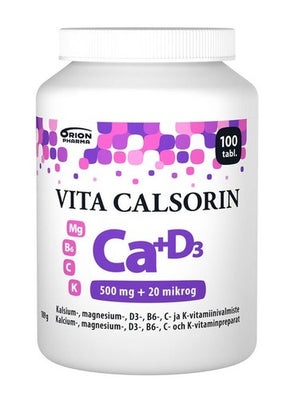 VITA-CALSORIN 500 mg +20 mikrog 100 tablettia