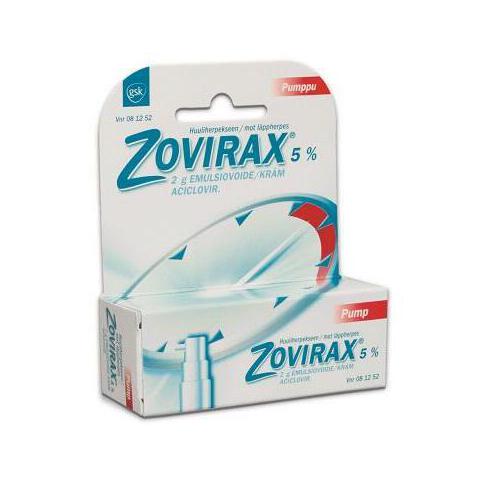 ZOVIRAX 5 % emulsiovoide tuubi/pumppu 2 g